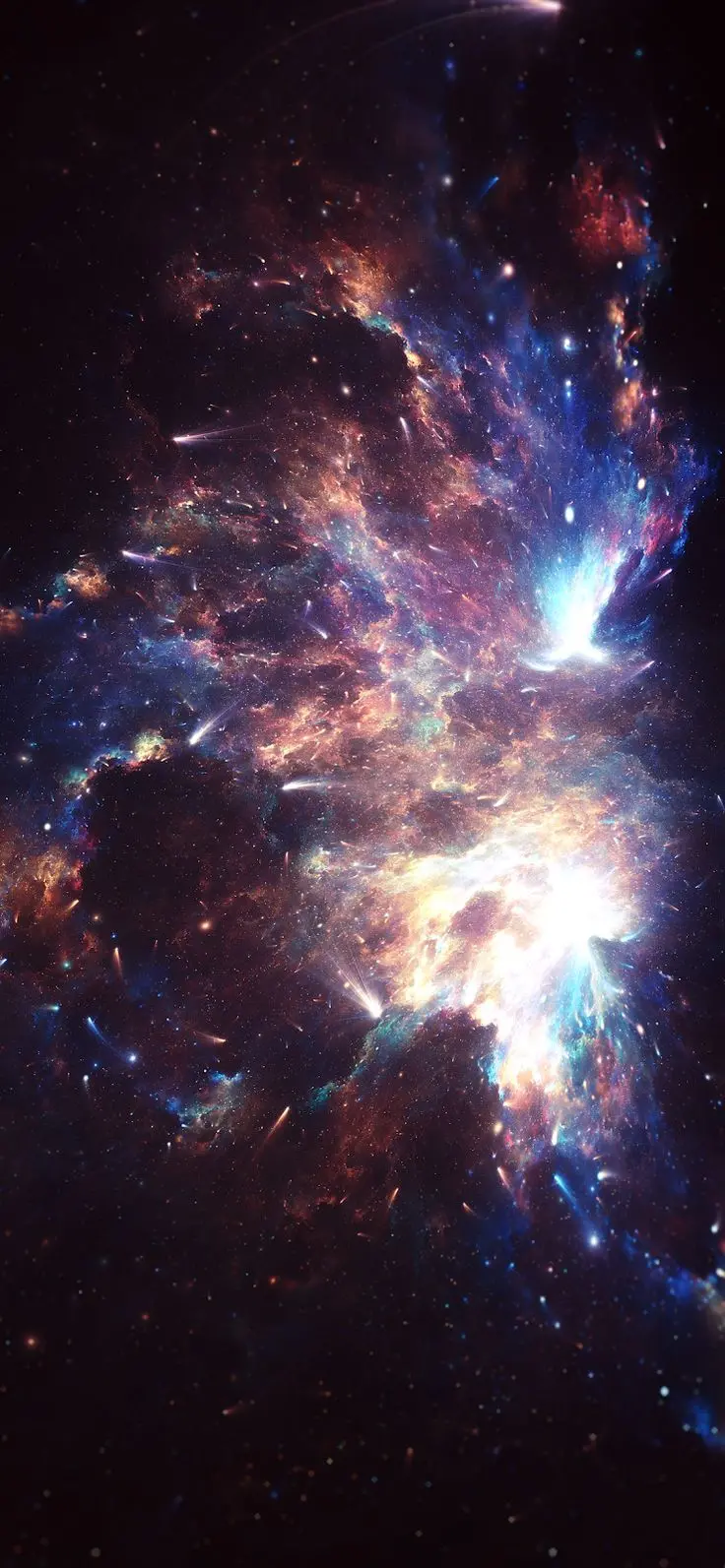 Colorful nebula wallpaper suitable for profile 