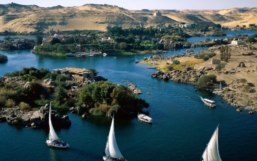 Amazing blue Nile River background for Windows 10