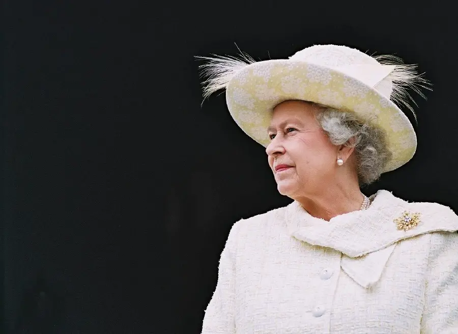 Thoughtful picture of Elizabeth II for Instagram post