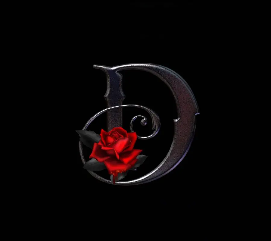 Dream profile photo of the English letter D with a black background