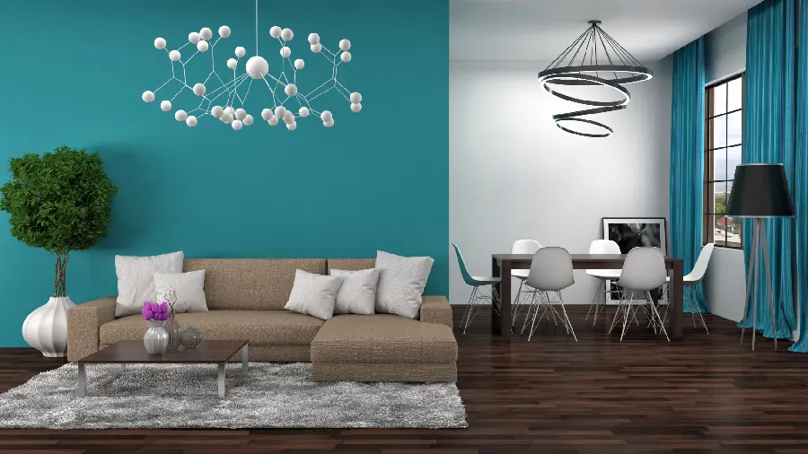  Dreamy white and turquoise house decoration photo 2022