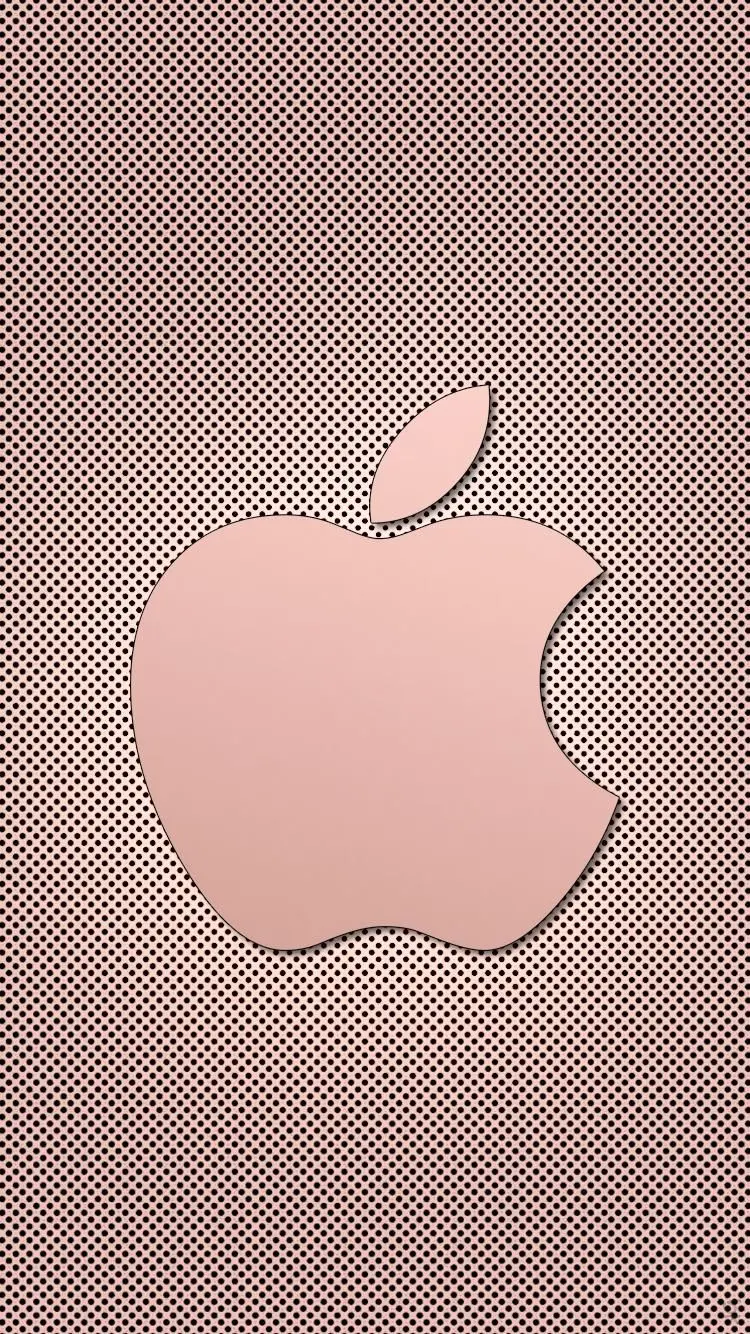 Apple logo poster on a spotted and pleasant page