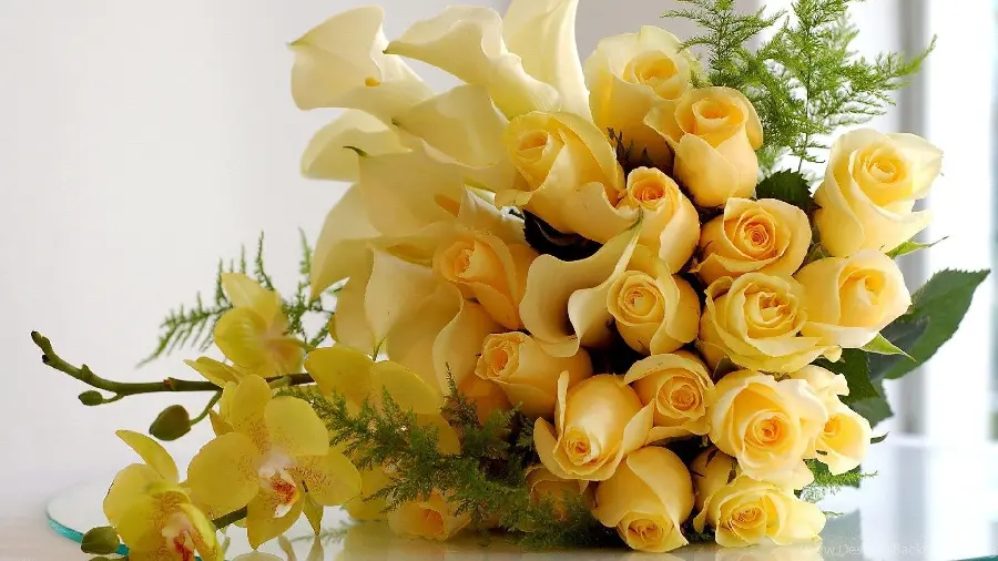 The hottest photo of a yellow rose bouquet with excellent quality for Telegram