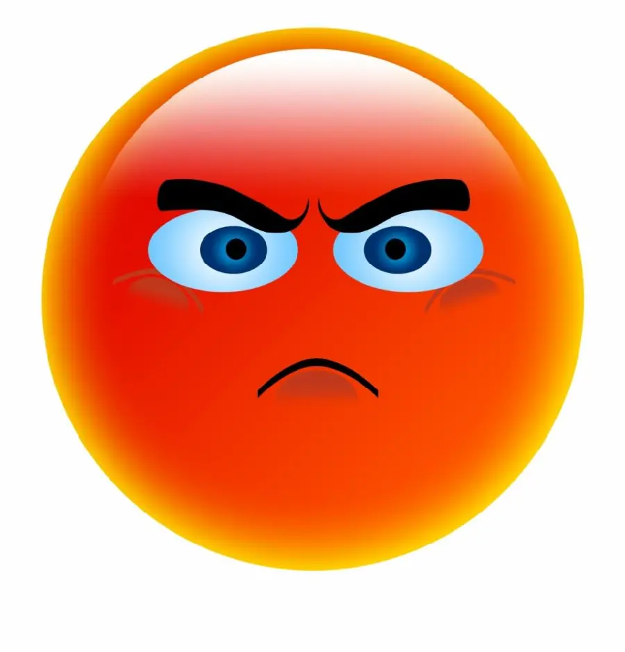 New photo of an angry emoji for making stickers