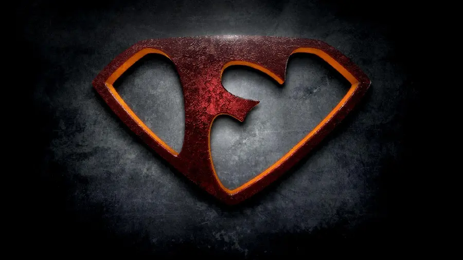 Download artistic photo of a red-colored wood turned into a heart-shaped F