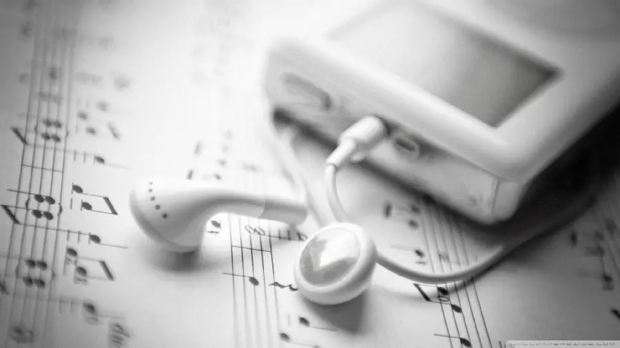 Stylish and new wallpaper with a hands-free design and music with a black and white background