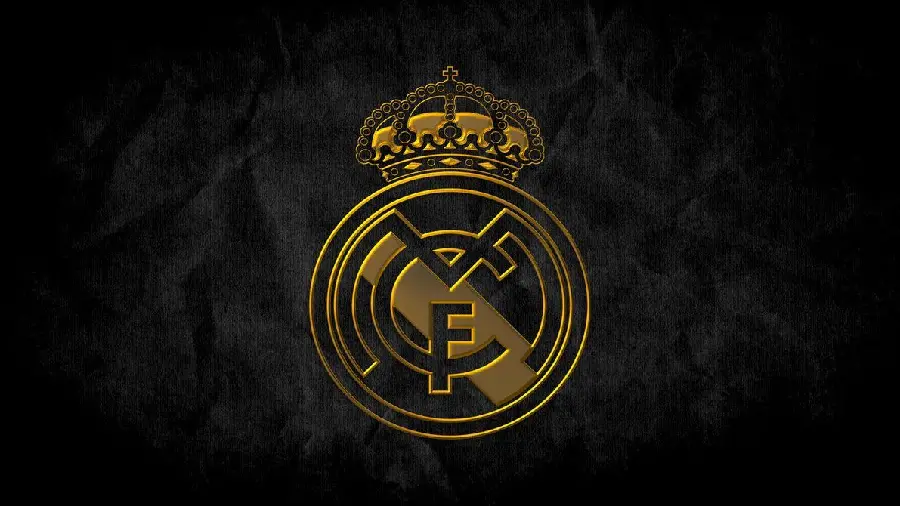 Download a scary stock image of the Real Madrid team logo Dark yellow