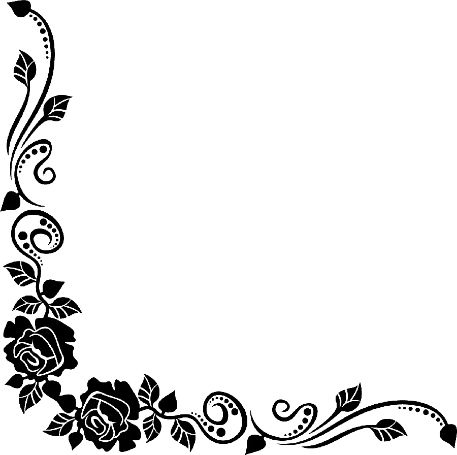 Graphic template for a condolence card with a white background in PNG format