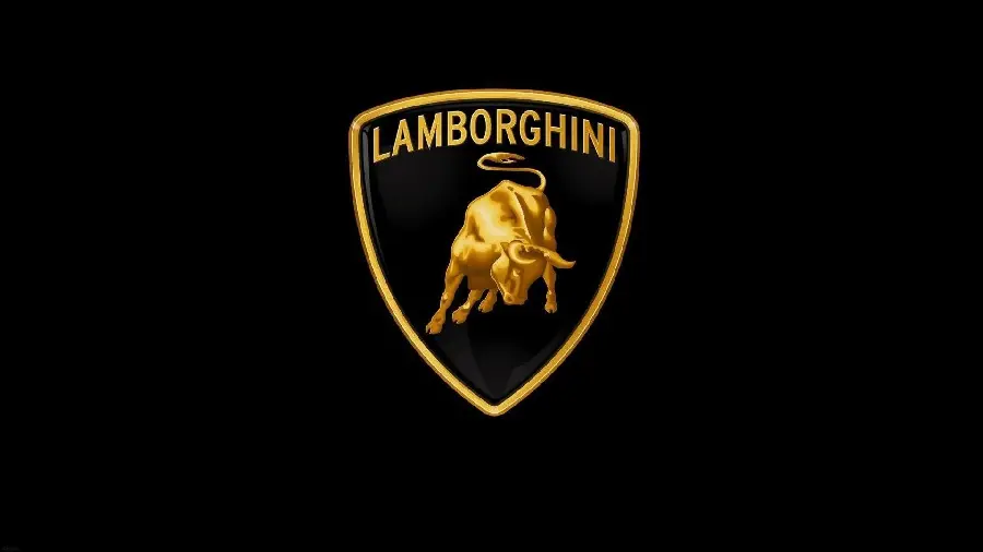 Download Lamborghini logo photo with black background