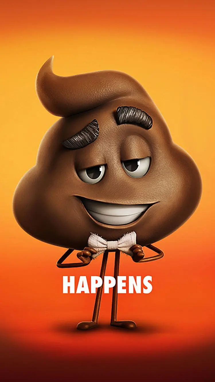 Brown PP emoji background with a funny smile