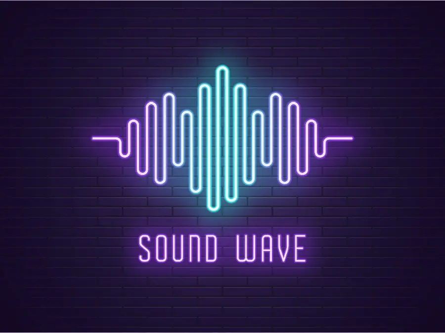 New The most popular 8K neon sound wave laptop background