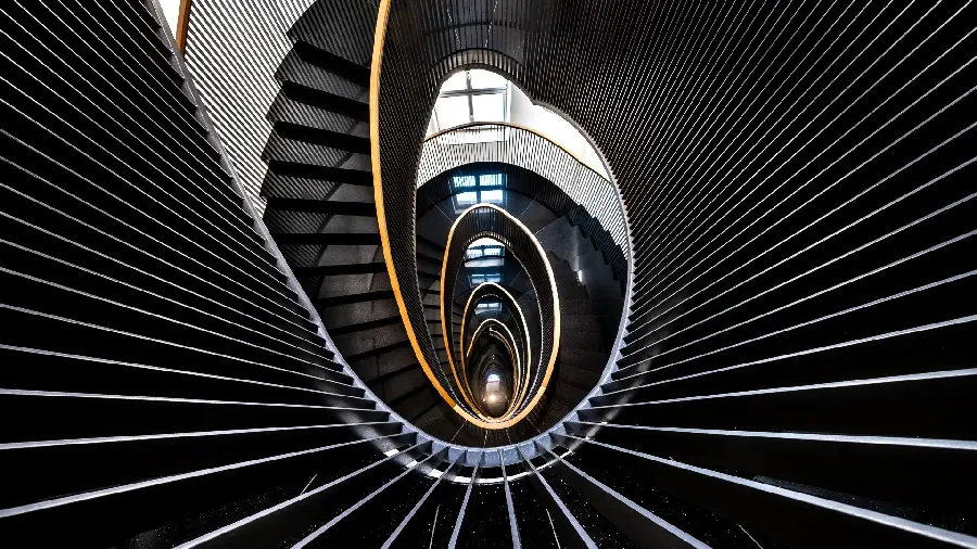 Download interesting photo of winding staircase from top view 2022