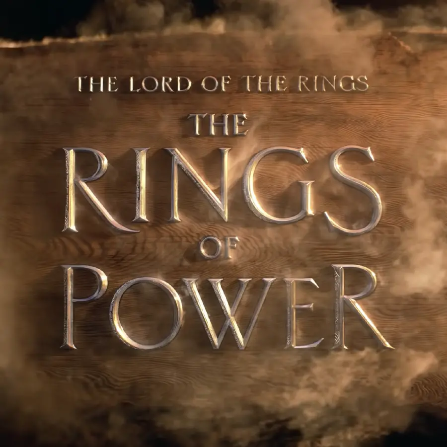 The most famous poster of The Rings of Power with a special golden theme