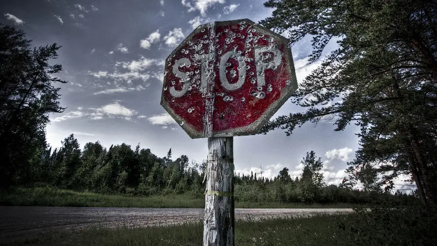 Most Interesting Ultra HD Wallpaper with Stop Sign Design