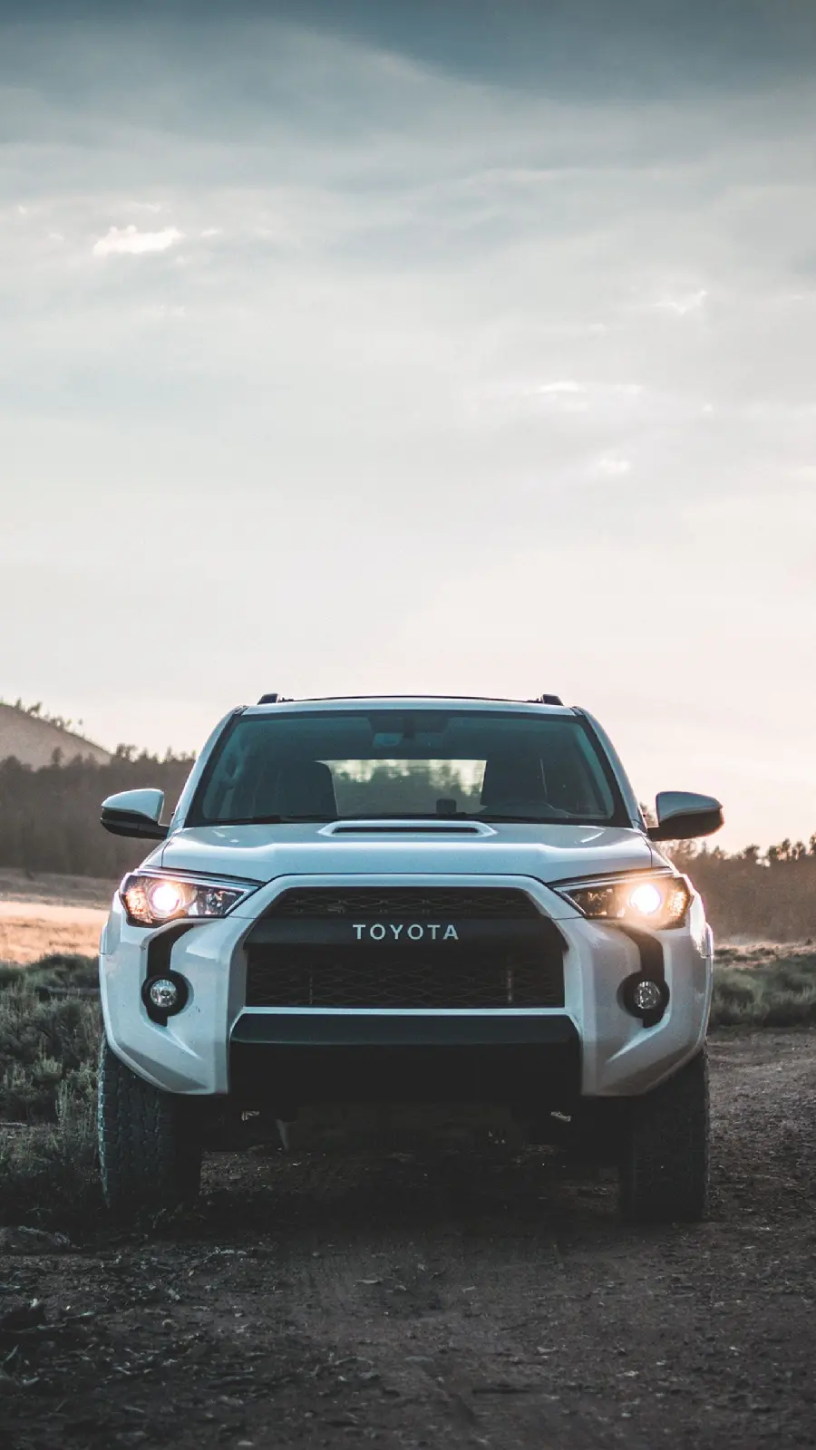 Download popular poster of white Toyota Tacoma