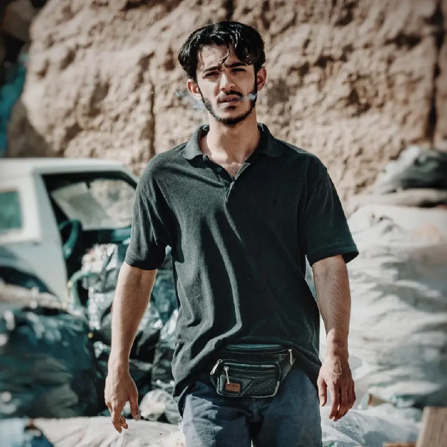 Ali Shadman smoking, suitable for background