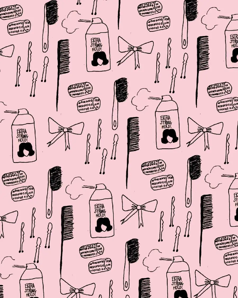 A special and cool wallpaper with a pink theme for hairdressing phones