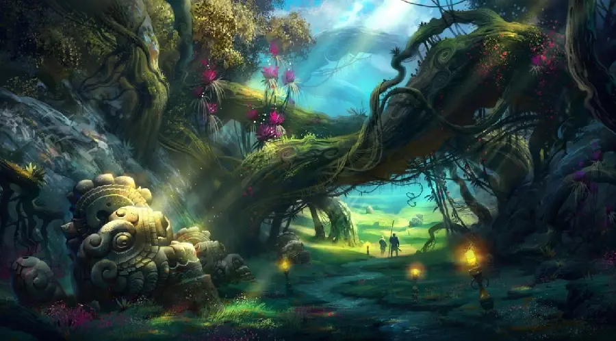 Free download of Gaming wallpaper with a very dreamy and colorful view