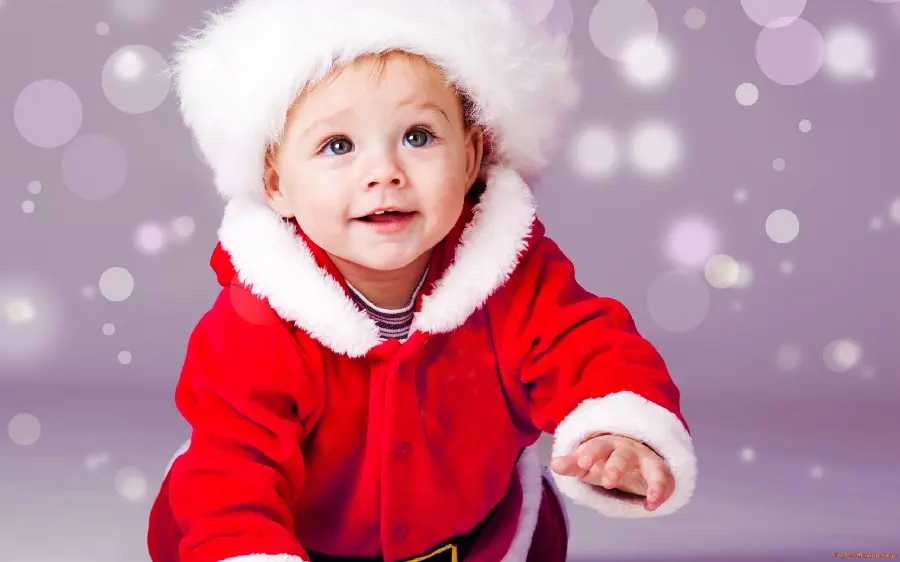 Baby background in Christmas clothes in 4k quality for backgrounds