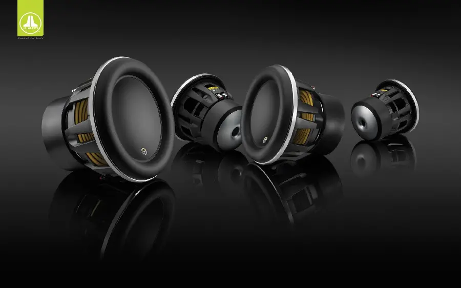 A 3D digital photo of a speaker in a special black theme in high quality 
