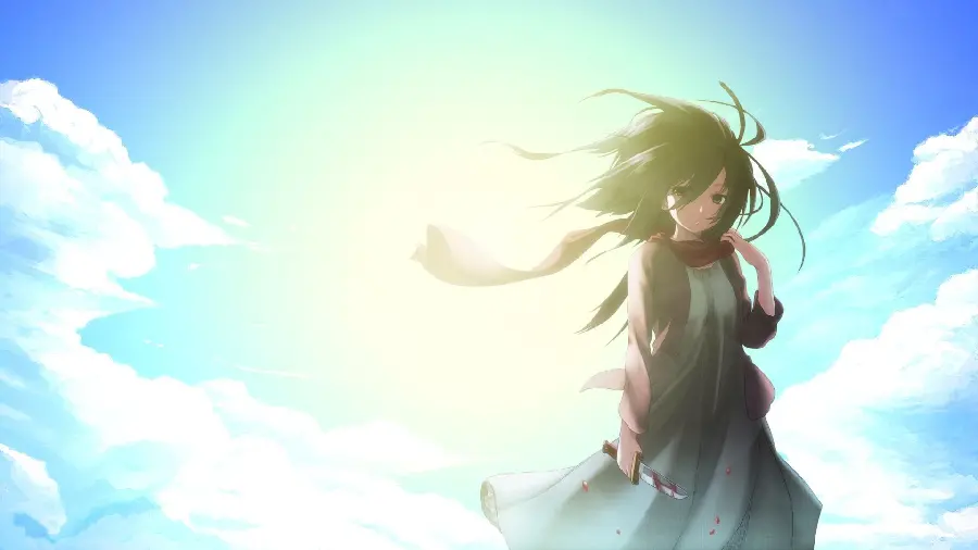 The most popular laptop background of Mikasa Ackerman in Attack on Titan