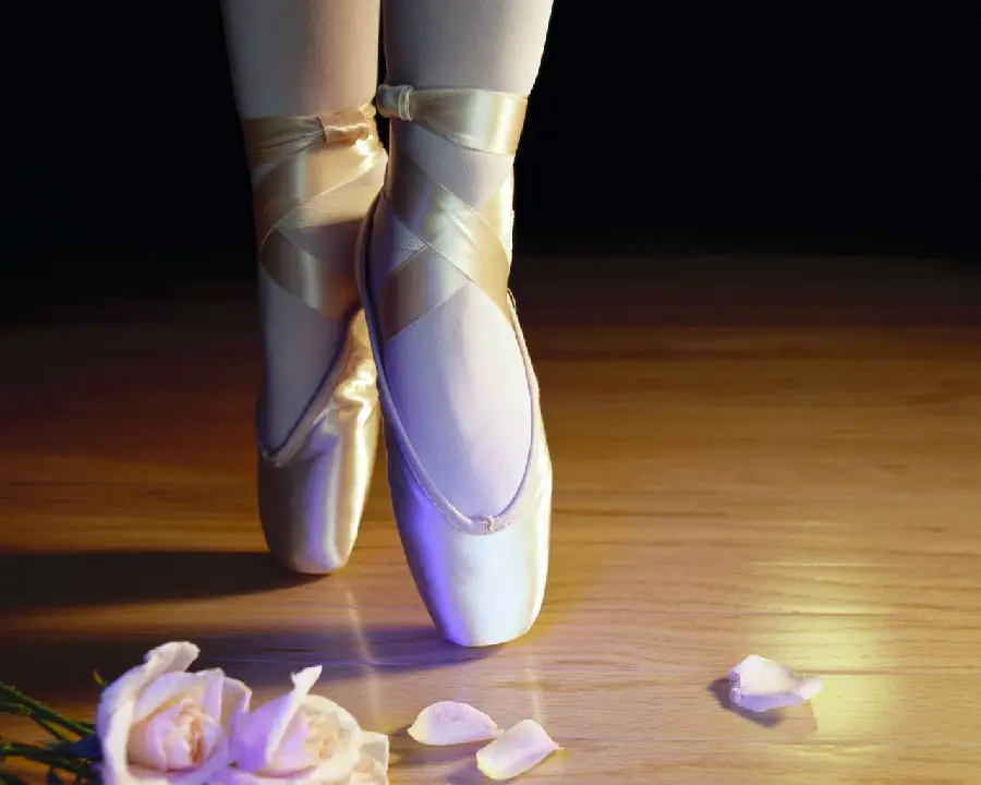 Sparkling Wallpaper of Ballet Dancer in Special Shoes