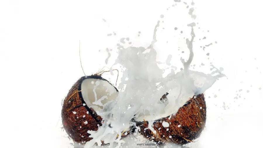 The best beautiful and delicious coconut background with a white wall for Laptop and Computer