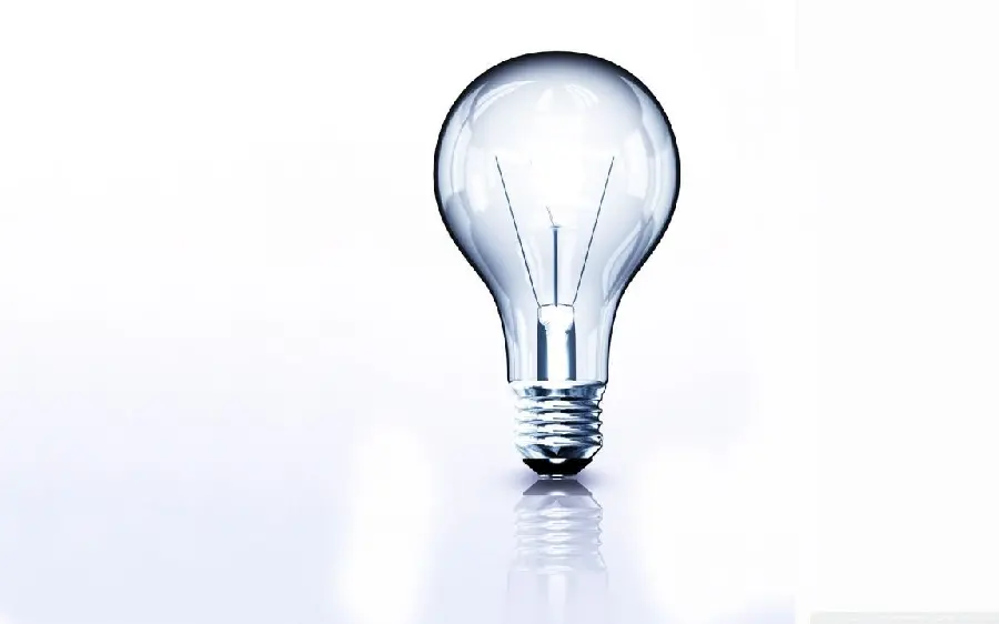 Famous photo of an off lamp with a bright background in HD quality