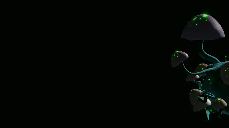 A strange digital background with a magic mushroom design in 8k quality 