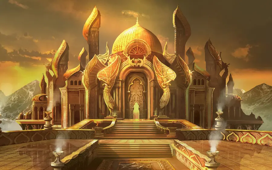 Download Fantasy Laptop Background with Special Design of Old Castle