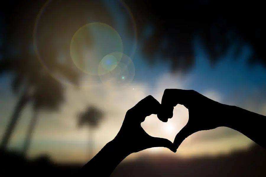 Download the admirable view of making a heart with hands for your profile in Full HD quality