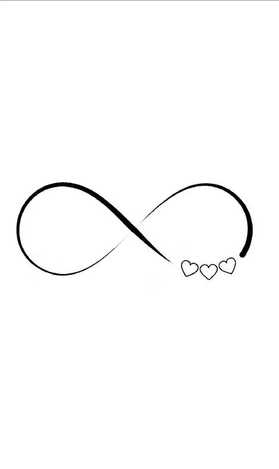 The most famous tattoo pattern lines with infinite love design in excellent Full HD quality