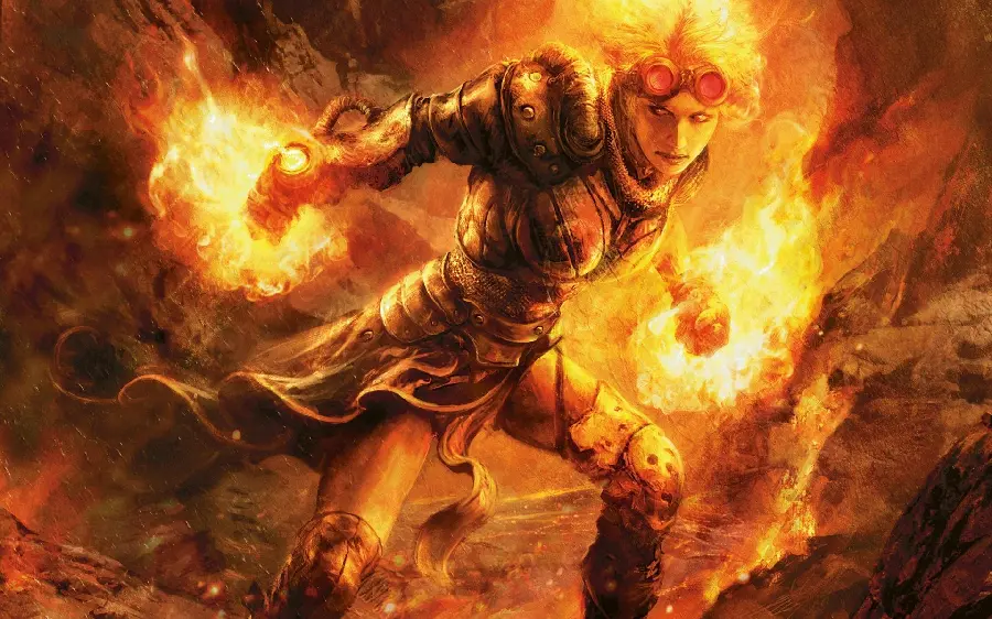A unique background of a hero man on fire 8K Burning