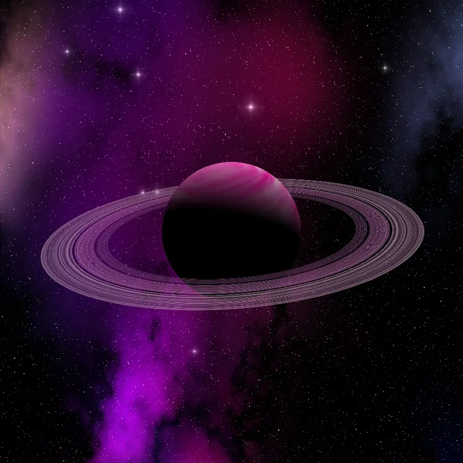 Exciting and starry wallpaper of the planet Saturn for desktop 