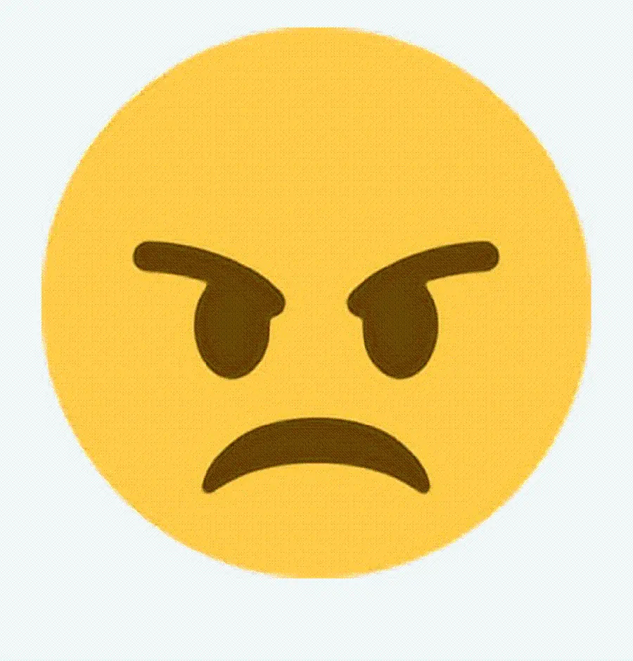 Download a simple and yellow angry emoji photo with large dimensions