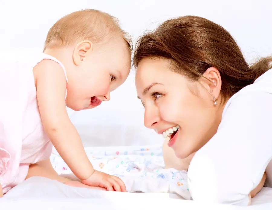 Cute Profile Picture of Mother and Baby Girl Playing 2022