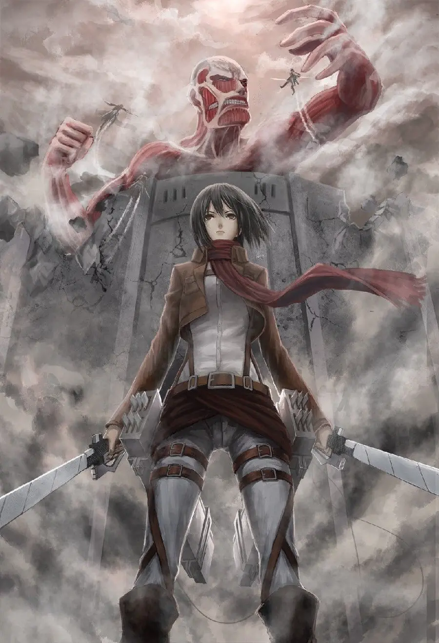 The most popular picture of Mikasa Ackerman for girls' telegram profiles