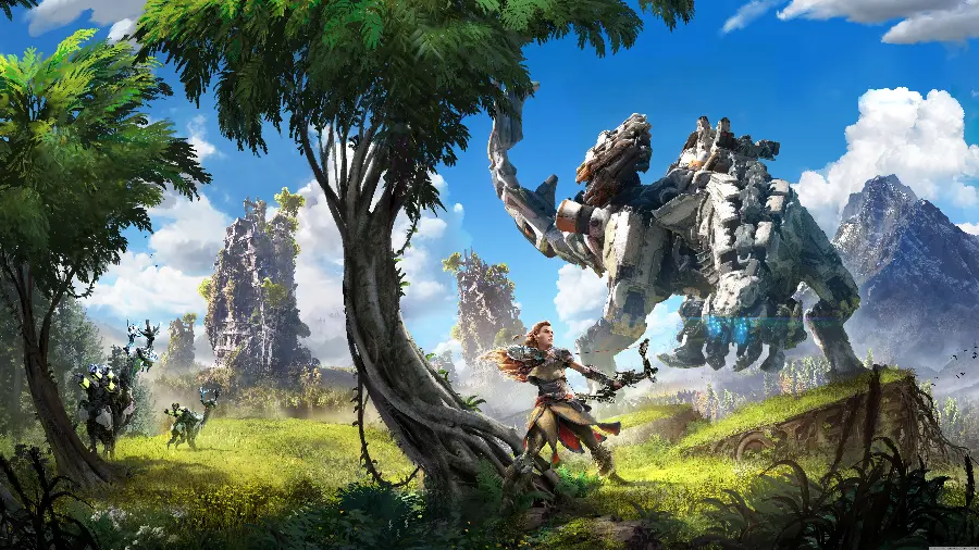 Beautiful image of creepy game landscape in full HD quality