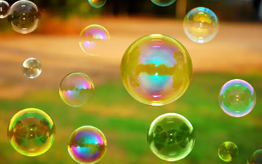 Download spectacular background of colored bubbles for desktop 