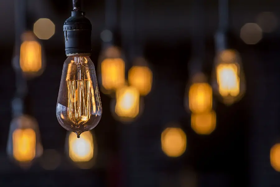 Awesome background of a bright lamp for your desktop in original quality