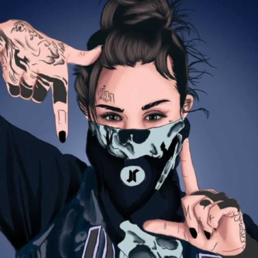 Awesome girly profile photo with black theme without face