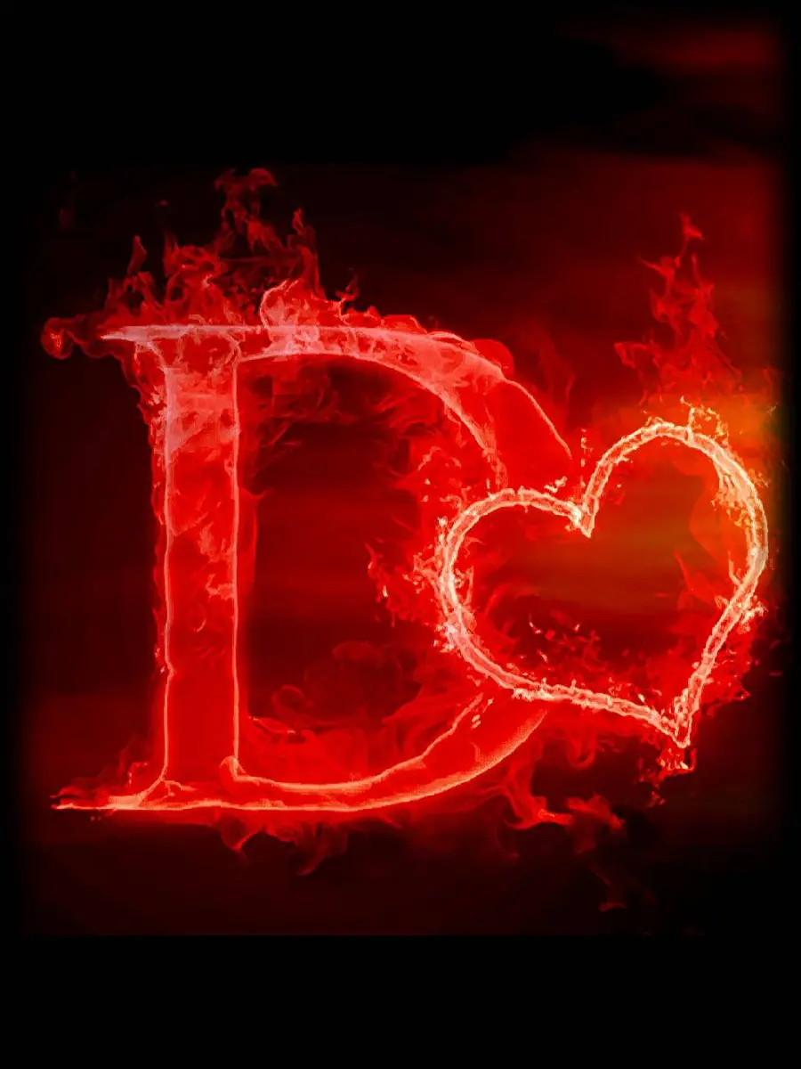 The Latest Profile Picture of the Letter D with a Masterpiece Red Heart Design