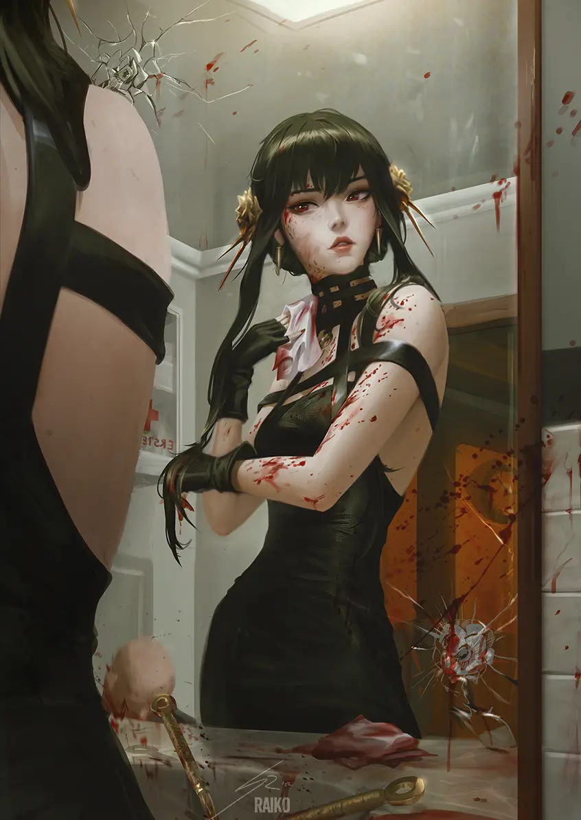 Yuri's attractive and cool photo in the anime Spy Family in high quality 