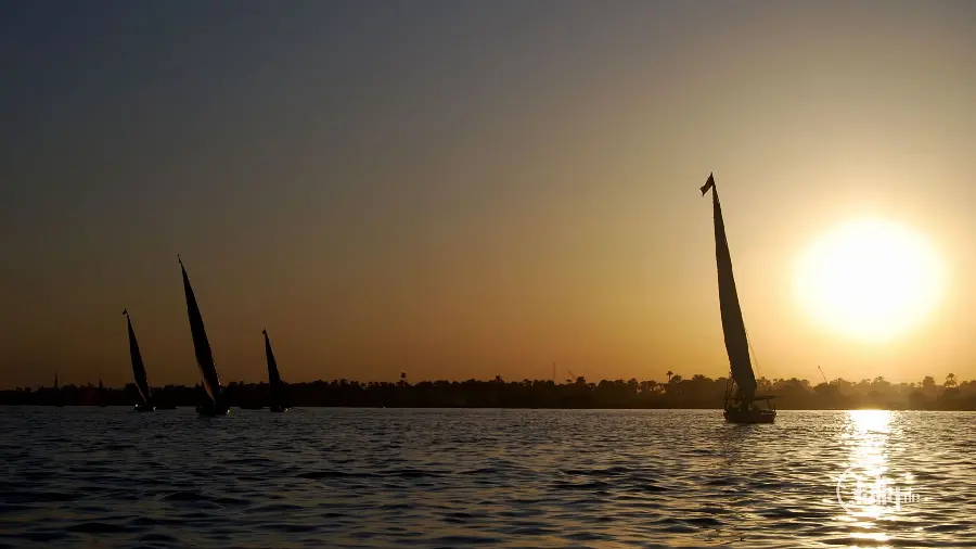 HD photo of a mesmerizing sunset on the Nile River in Egypt 