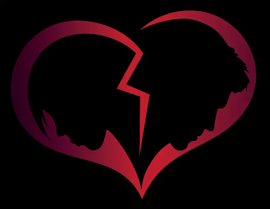 Beautiful digital photo with broken heart emoji for sad profile