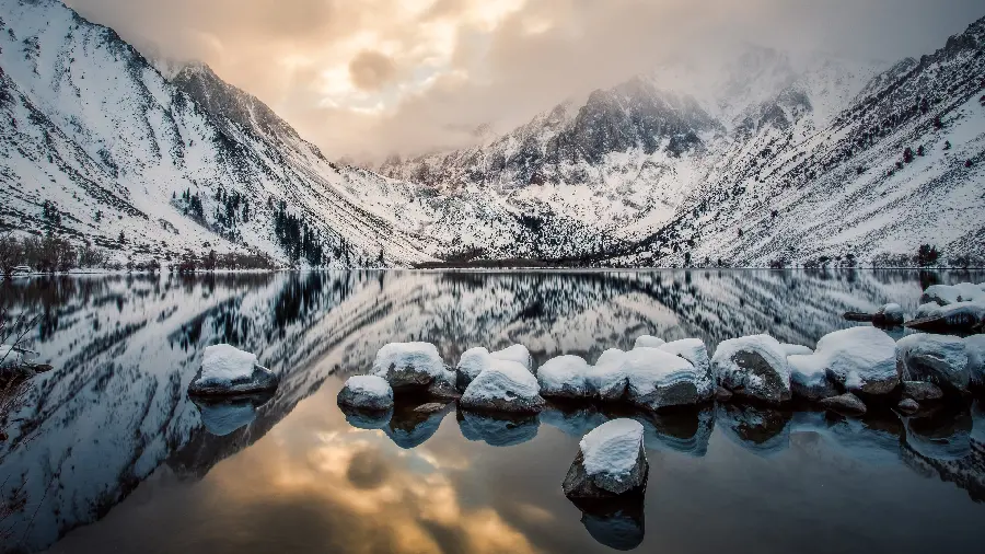 Pleasant winter nature in a special view for wallpaper 