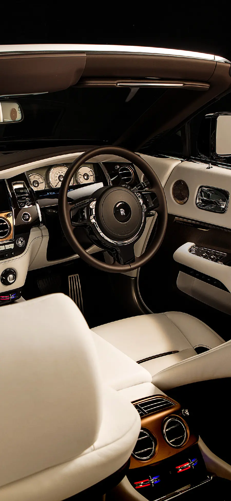 A spectacular photo of attractive Rolls Royce seats suitable for background