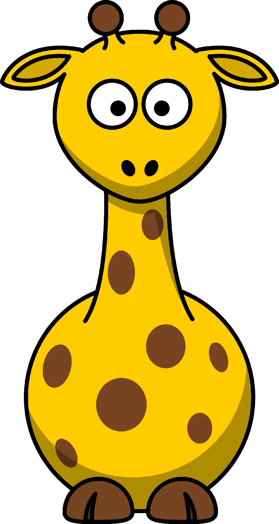 Download a cartoon giraffe wallpaper with big eyes in Full HD quality