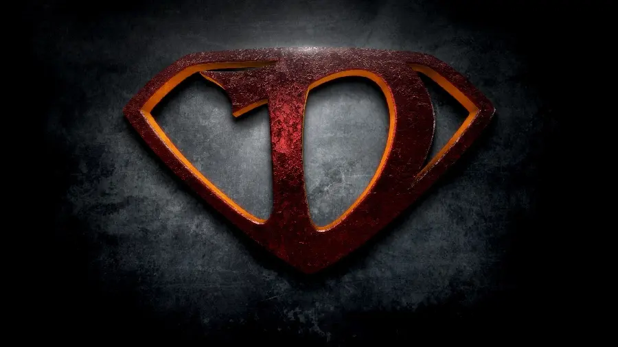 Special view of the beautiful 3D diamond-shaped logo of the letter D 