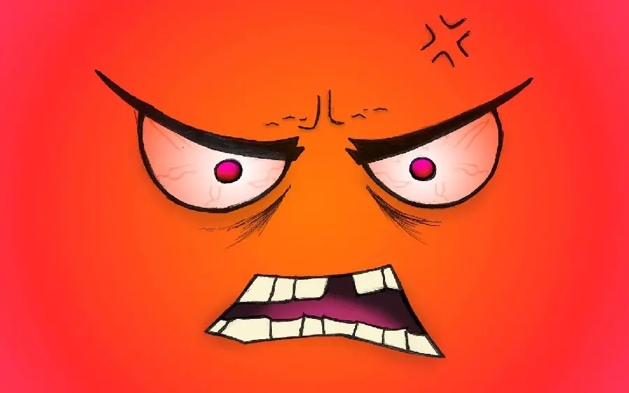 Download angry emoji photo with interesting details for phone background 